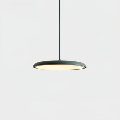 LED Hanging Fixture Acrylic Disc 16 Inch 24W for Kitchen Island Dining Room Table Adjustable Cord Modern Overhead Lighting Warm Glow 3000K