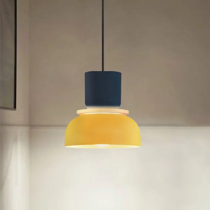 Acrylic Overhead Light Fixture 11 in Bowl Shade for Kitchen Table Workspace Kids Room Modern Nordic Hanging Lamp E27 Socket