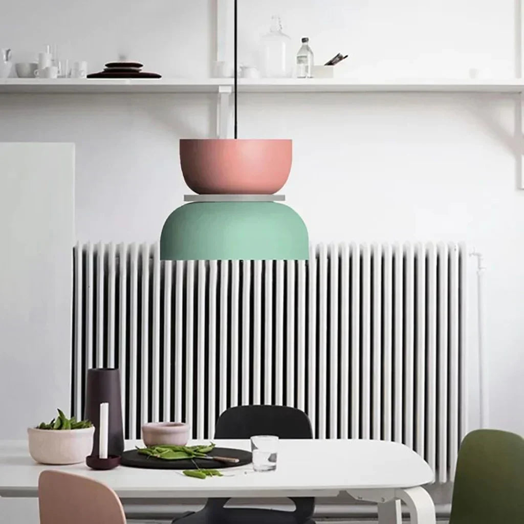 Acrylic Overhead Light Fixture 11 in Bowl Shade for Kitchen Table Workspace Kids Room Modern Nordic Hanging Lamp E27 Socket