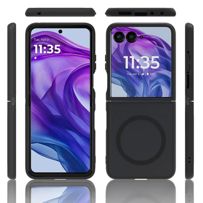 Magnetic Snap-On Hard Shell Case for Motorola Razr Flip Phones – Anti-Fingerprint Matte Finish, Precise Cutouts, Full Protection for