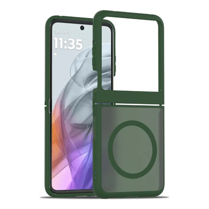 Magnetic Snap-On Hard Shell Case for Motorola Razr Flip Phones – Anti-Fingerprint Matte Finish, Precise Cutouts, Full Protection for