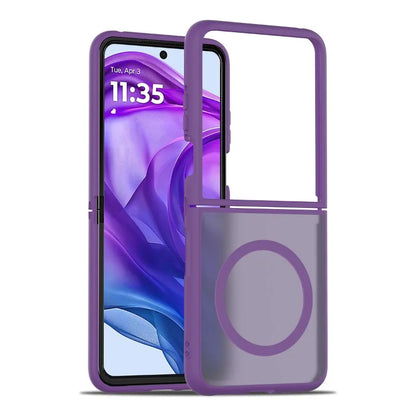 Magnetic Snap-On Hard Shell Case for Motorola Razr Flip Phones – Anti-Fingerprint Matte Finish, Precise Cutouts, Full Protection for