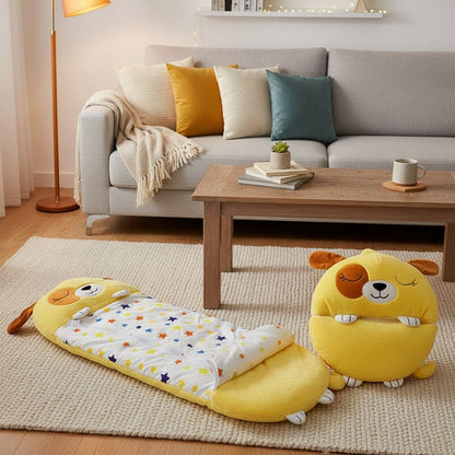 Magical Cuddle | Saco de dormir y peluche 2 en 1 con material de felpa suave | Perfecto para fiestas de pijamas y viajes