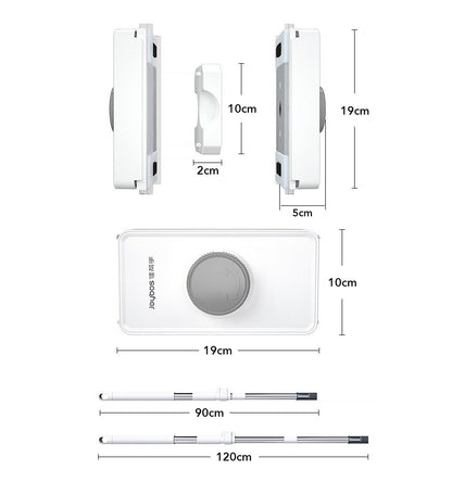 MagnetiClean Dual-Sided Window Cleaner with Extendable Handle