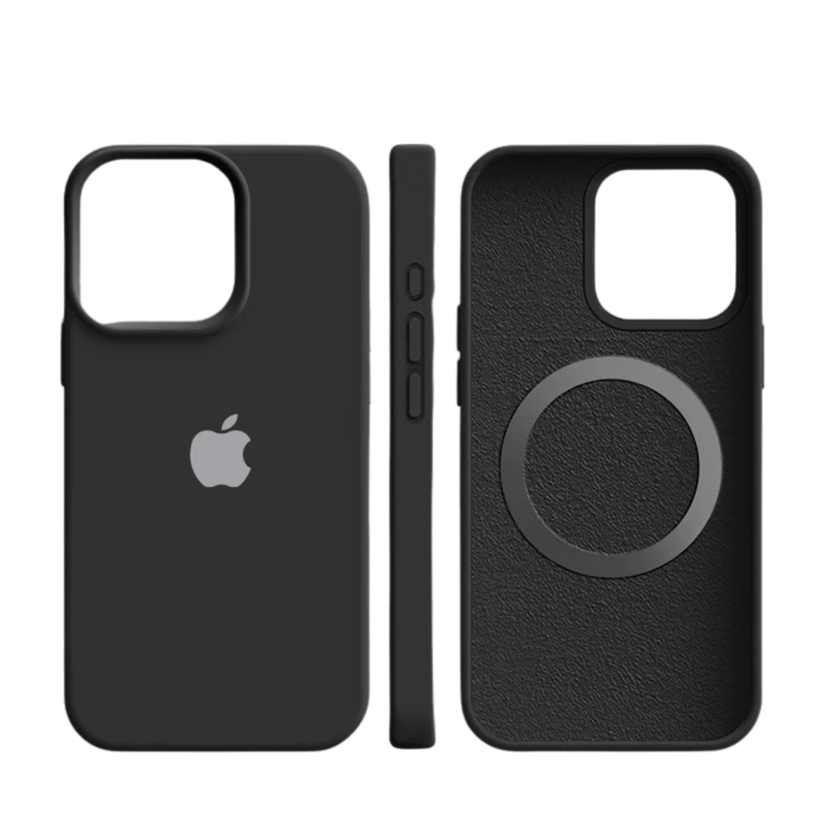 iPhone Case with MagSafe, Slim Silicone iPhone 16 Case with Soft Touch Finish, iPhone 15 Case with Microfiber Lining