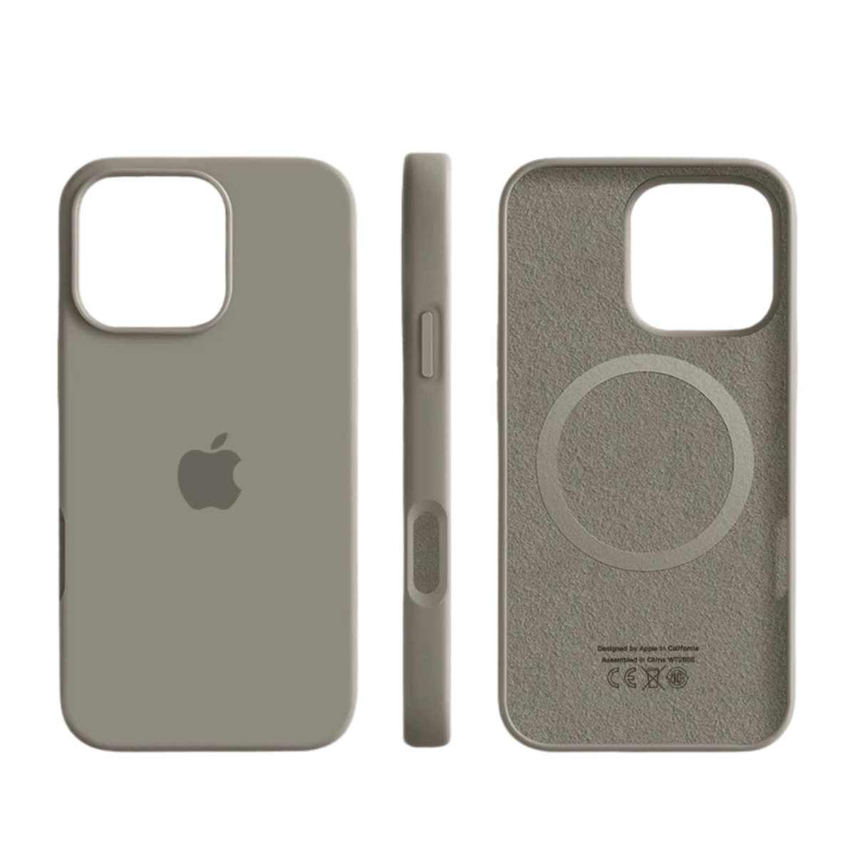 iPhone Case with MagSafe, Slim Silicone iPhone 16 Case with Soft Touch Finish, iPhone 15 Case with Microfiber Lining