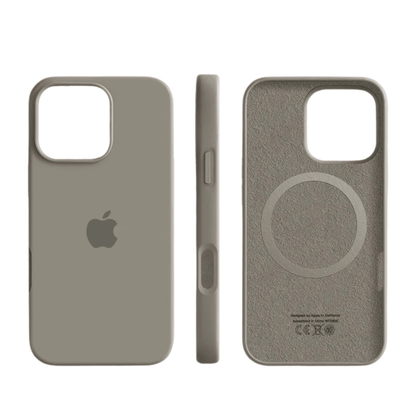 iPhone Case with MagSafe, Slim Silicone iPhone 16 Case with Soft Touch Finish, iPhone 15 Case with Microfiber Lining