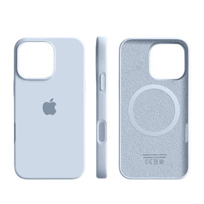 iPhone Case with MagSafe, Slim Silicone iPhone 16 Case with Soft Touch Finish, iPhone 15 Case with Microfiber Lining