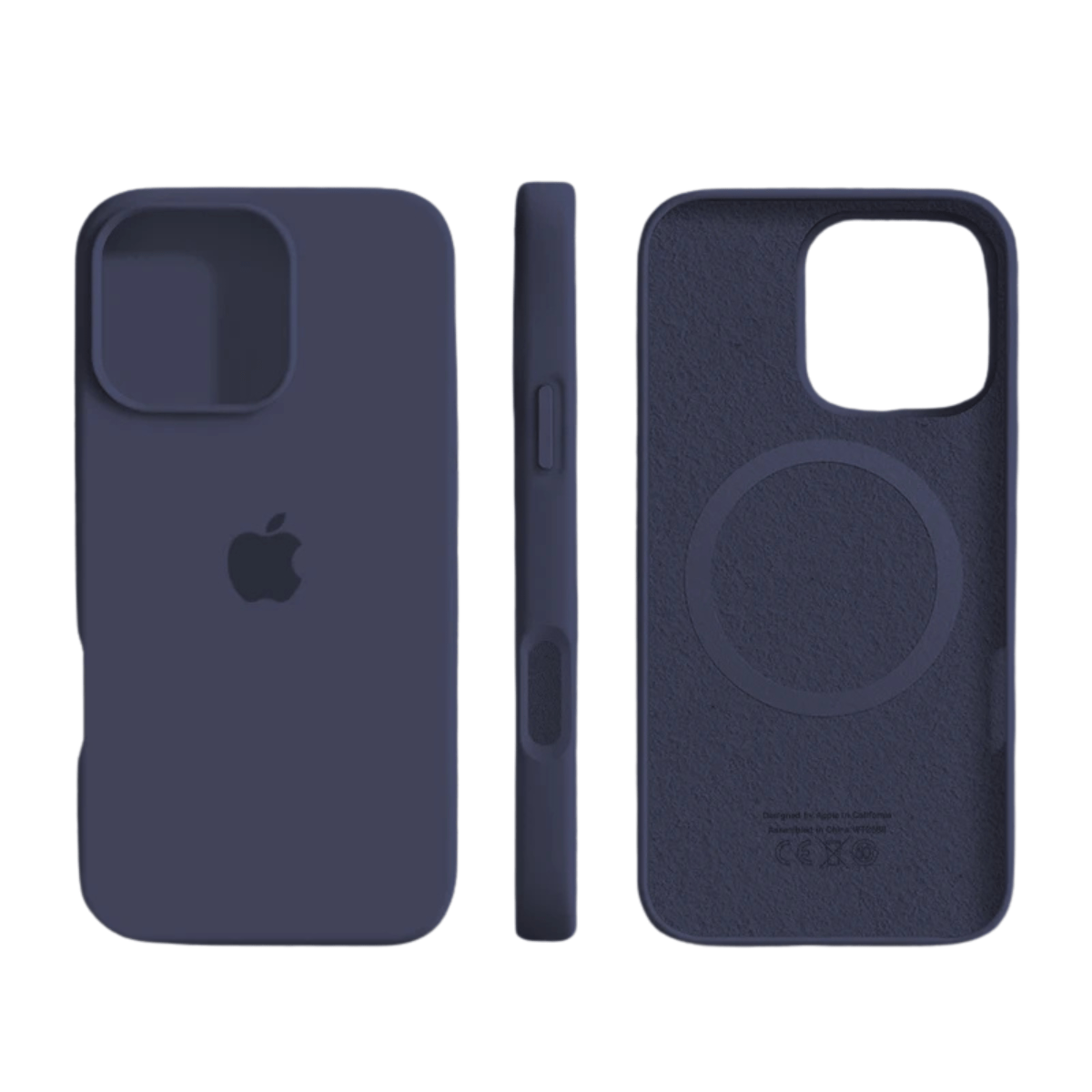 iPhone Case with MagSafe, Slim Silicone iPhone 16 Case with Soft Touch Finish, iPhone 15 Case with Microfiber Lining