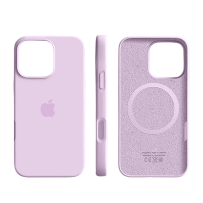 iPhone Case with MagSafe, Slim Silicone iPhone 16 Case with Soft Touch Finish, iPhone 15 Case with Microfiber Lining