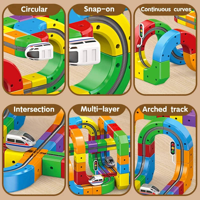 Magnetic Train Track Set | Rechargeable Electric Train with Flexible Design | Creative Play for Kids