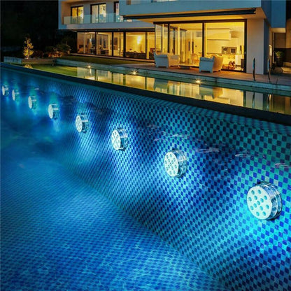 Magnetic Waterproof LED Pool Light with Remote Control & 12 Colors | Floating Pool Lights for Vibrant Nighttime Ambiance