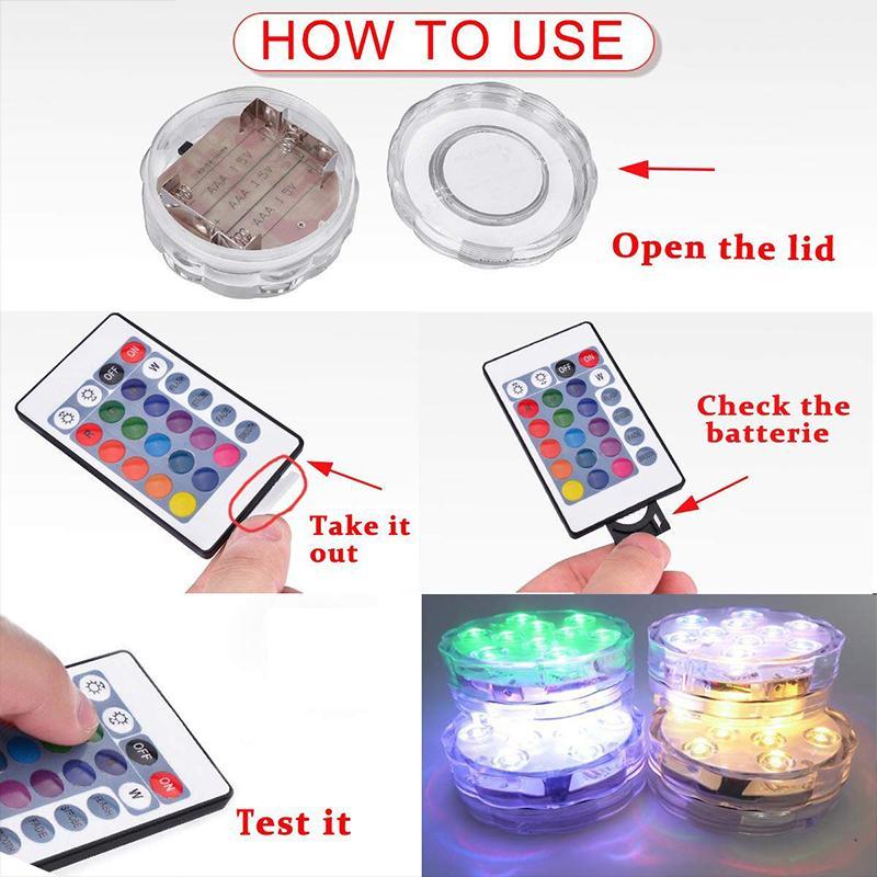 Magnetic Waterproof LED Pool Light with Remote Control & 12 Colors | Floating Pool Lights for Vibrant Nighttime Ambiance