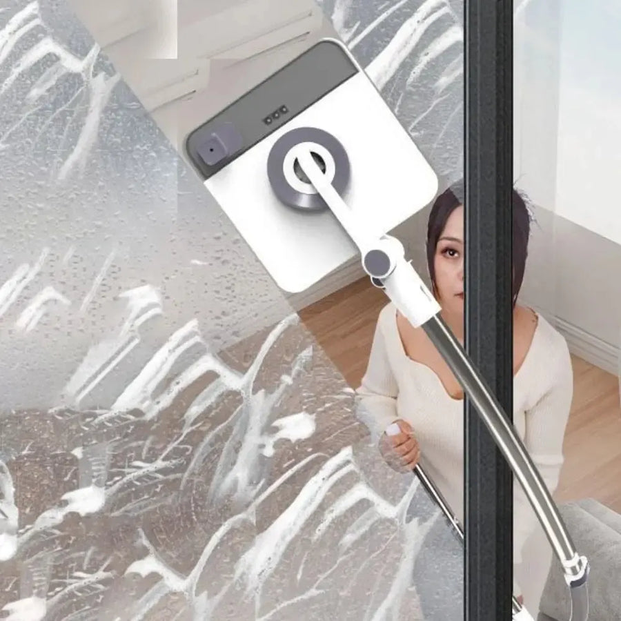 Magnetic Window Cleaner | Dual-Sided Tool with Extendable Handle | Effortless Indoor Cleaning for Streak-Free Windows