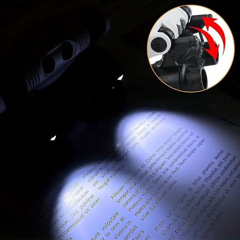 Magnifying Headset, LED Magnifying Glasses 8x 15x 23x, Head Mounted Magnifier with LED Lights for Detailed Work
