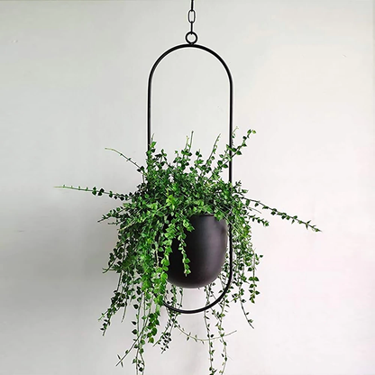 Hanging Metal Planter Pots – Geometric Wall-Mounted Indoor Planters for Succulents, Herbs & Flowers – Scandinavian Minimalist Home Decor