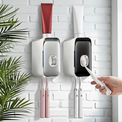 PRESSIQ – Dispensador manual de pasta de dientes para un baño organizado