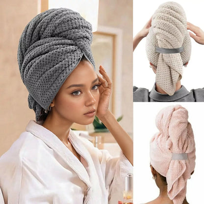 VELVADRY – Toalla de microfibra de terciopelo coral para el cabello, de secado rápido y cuidado anti-frizz