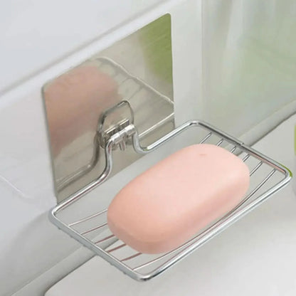REPISA PARA JABÓN – Estante de acero inoxidable para montaje en pared con diseño de drenaje para un almacenamiento limpio y organizado en el baño