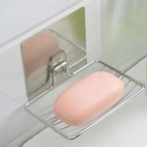 REPISA PARA JABÓN – Estante de acero inoxidable para montaje en pared con diseño de drenaje para un almacenamiento limpio y organizado en el baño