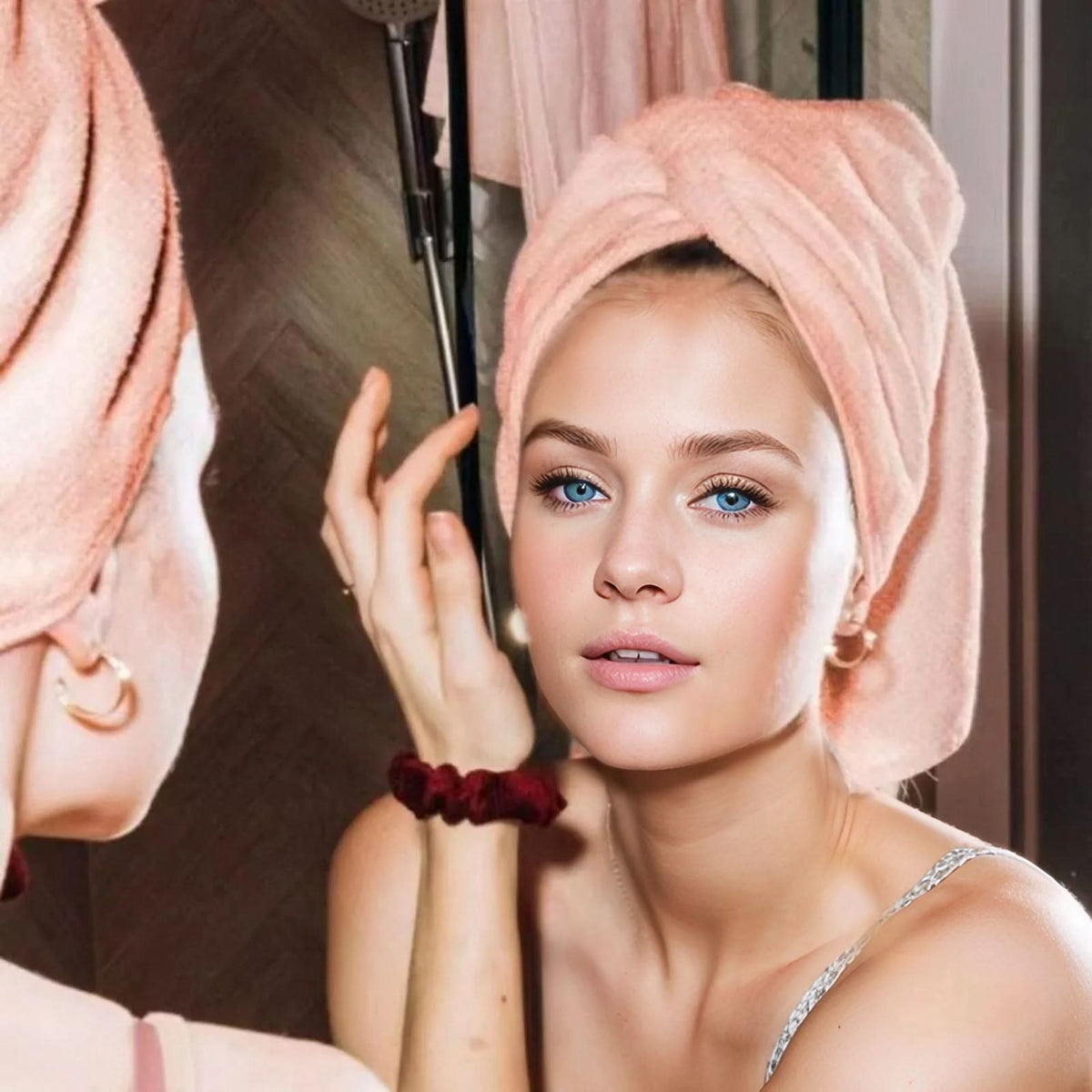 VELVADRY – Toalla de microfibra de terciopelo coral para el cabello, de secado rápido y cuidado anti-frizz