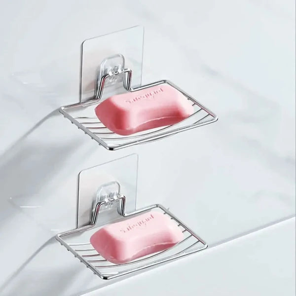 REPISA PARA JABÓN – Estante de acero inoxidable para montaje en pared con diseño de drenaje para un almacenamiento limpio y organizado en el baño