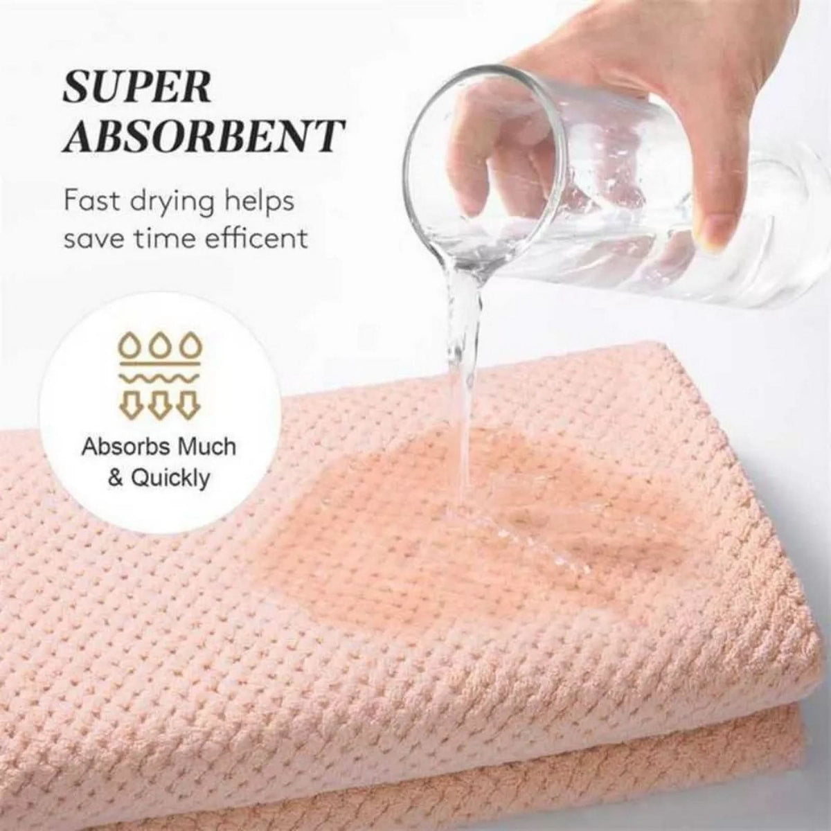 VELVADRY – Toalla de microfibra de terciopelo coral para el cabello, de secado rápido y cuidado anti-frizz