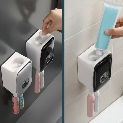 PRESSIQ – Dispensador manual de pasta de dientes para un baño organizado