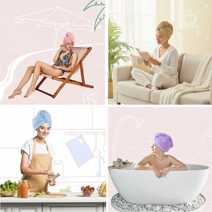 DRYELLA – Toalla de microfibra para el cabello, para un secado rápido y un cuidado diario cómodo