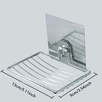 REPISA PARA JABÓN – Estante de acero inoxidable para montaje en pared con diseño de drenaje para un almacenamiento limpio y organizado en el baño