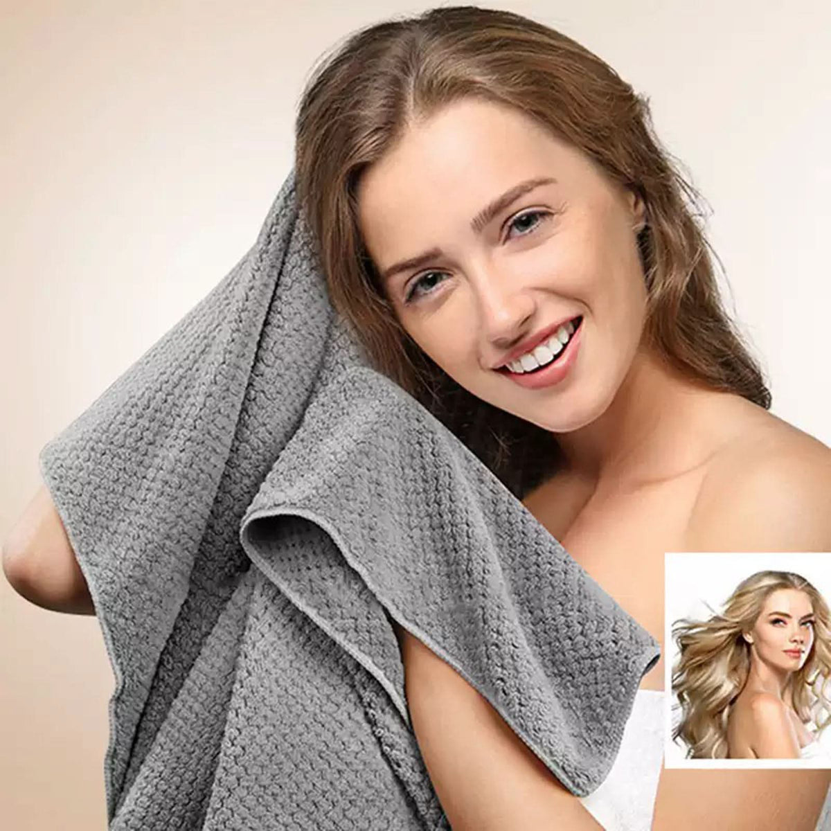 VELVADRY – Toalla de microfibra de terciopelo coral para el cabello, de secado rápido y cuidado anti-frizz