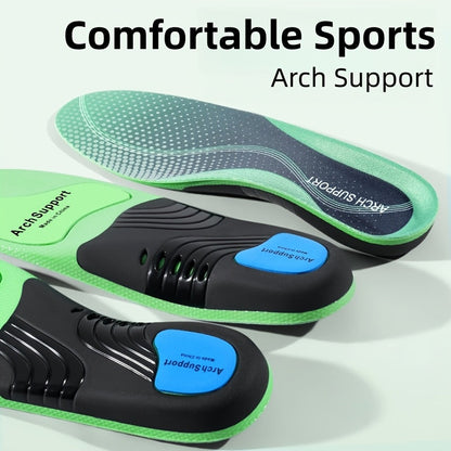 Cushioned Orthotic Inserts with Elevated Midfoot Support for Sneakers and Work Shoes