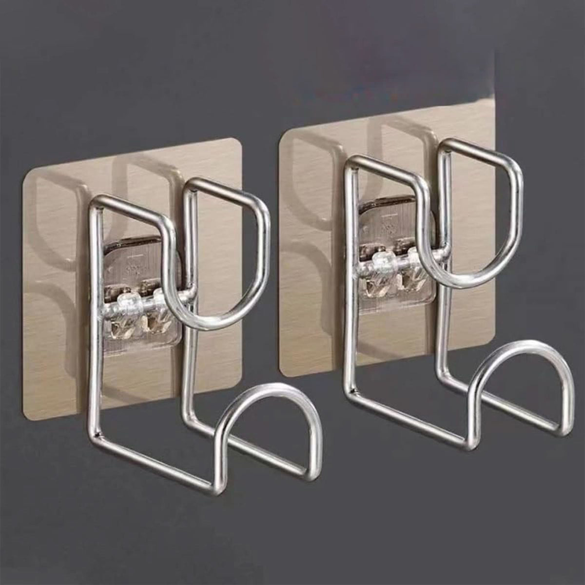 GANCHO PARA LAVABO – Gancho de pared de acero inoxidable sin taladros para ahorrar espacio en el almacenamiento de toallas y lavabos en la cocina y el baño