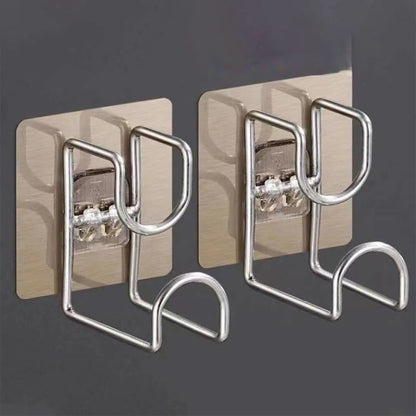 GANCHO PARA LAVABO – Gancho de pared de acero inoxidable sin taladros para ahorrar espacio en el almacenamiento de toallas y lavabos en la cocina y el baño