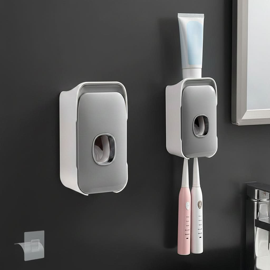 PRESSIQ – Dispensador manual de pasta de dientes para un baño organizado