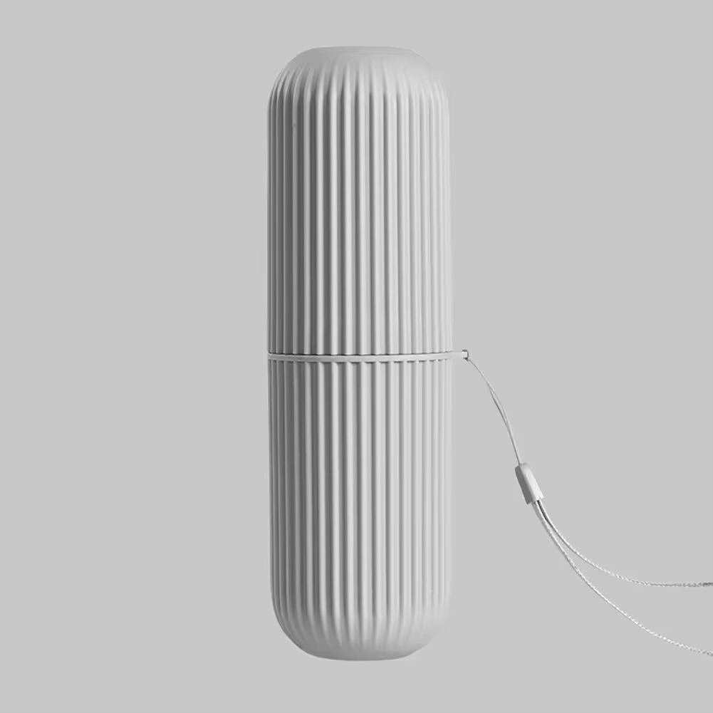 VASO DE VIAJE – Estuche portátil para guardar cepillo y pasta de dientes, diseñado para una organización de viaje higiénica y compacta