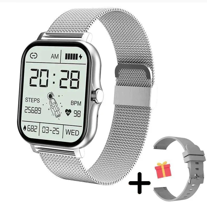 Fitness Tracker Smartwatch with Heart Rate Monitor, Blood Oxygen, Step Counter & Sleep Tracking for iOS & Android