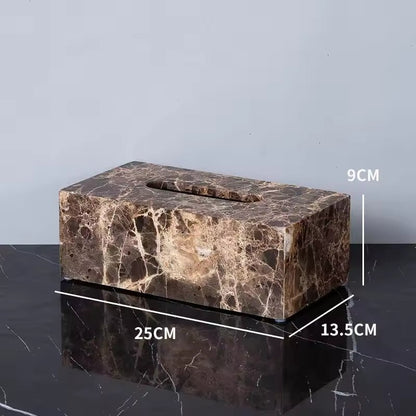 Marble Elegance | Marble-Effect Bath Essentials Set with Polished Finish | Stylish Storage for a Luxurious Bathroom