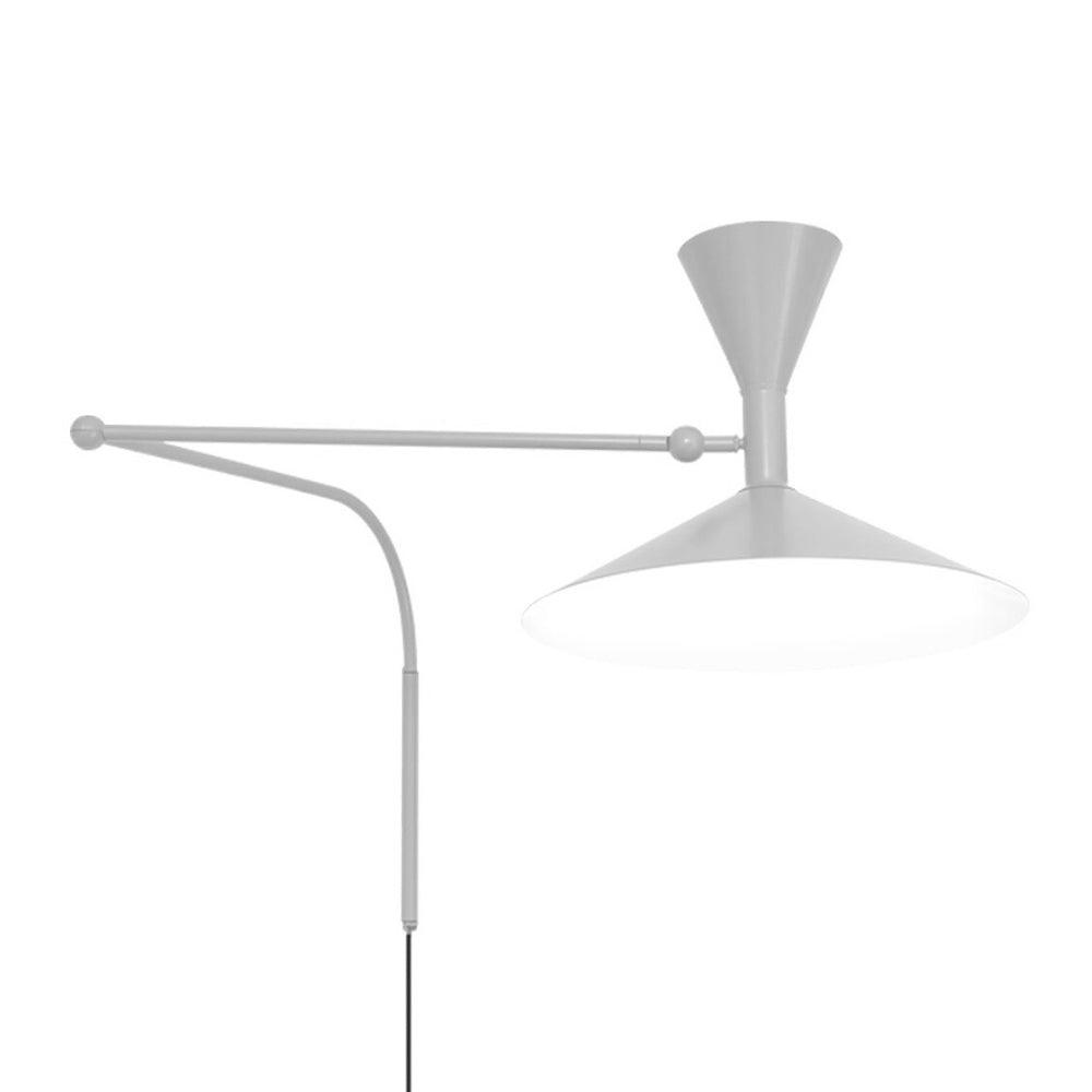 Swing Arm Wall Sconce with 18 in Adjustable Reach Plug-In Bedside Lamp for Reading Bedroom Office Task Lighting Metal Arm Mount Light Fixtur