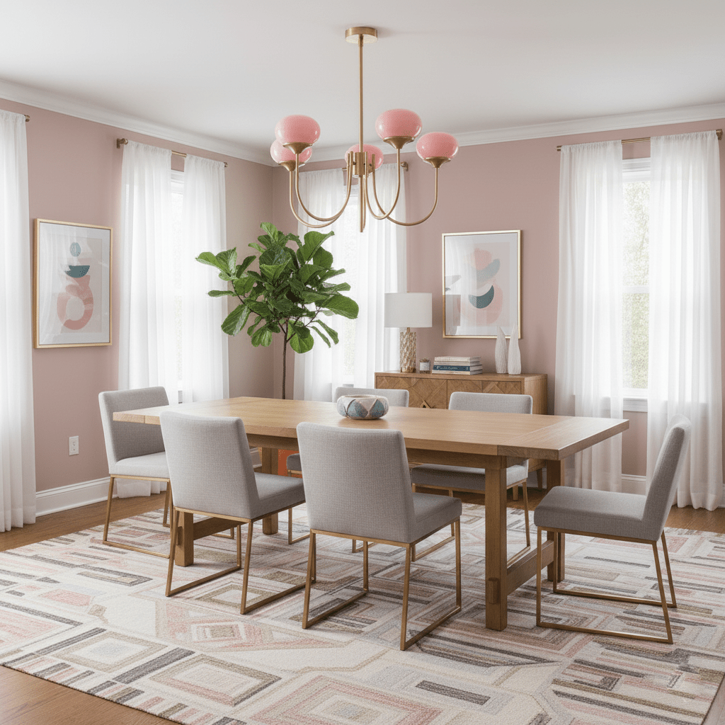 Orb Pendant Light with Adjustable Height Metal Frame and Spherical Shades for Kitchen Island Dining Living Room Bedroom E27 Socket Pink Whit