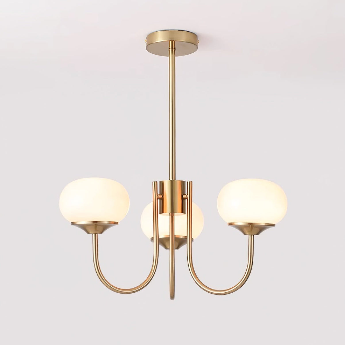 Multi-Head Pendant Chandelier with Colored Glass Shades 18-26 in Metallic Finish for Dining Room Bedroom Kitchen Island Overhead Lighting E2