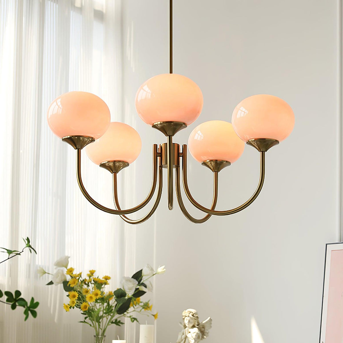 Multi-Globe Suspended Fixture Iron & Tinted Glass Shades E27 Socket for Kitchen Island Dining Area Living Space Bedroom Overhead Illuminatio