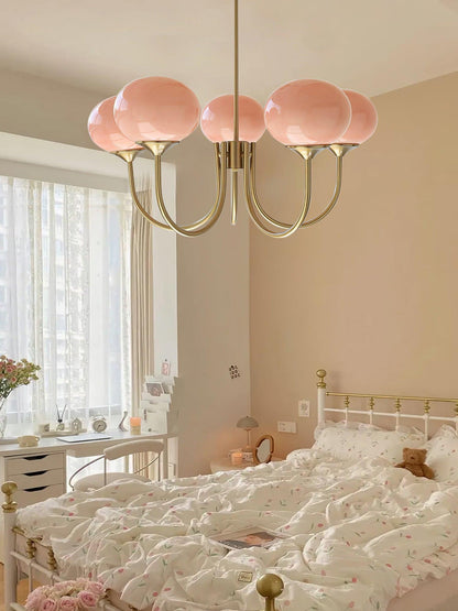 Multi-Globe Suspended Fixture Iron & Tinted Glass Shades E27 Socket for Kitchen Island Dining Area Living Space Bedroom Overhead Illuminatio