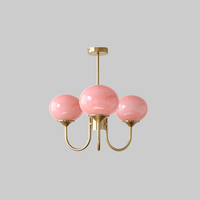 Multi-Globe Suspended Fixture Iron & Tinted Glass Shades E27 Socket for Kitchen Island Dining Area Living Space Bedroom Overhead Illuminatio