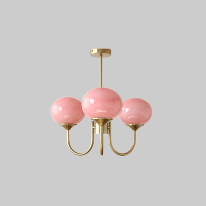 Multi-Globe Suspended Fixture Iron & Tinted Glass Shades E27 Socket for Kitchen Island Dining Area Living Space Bedroom Overhead Illuminatio