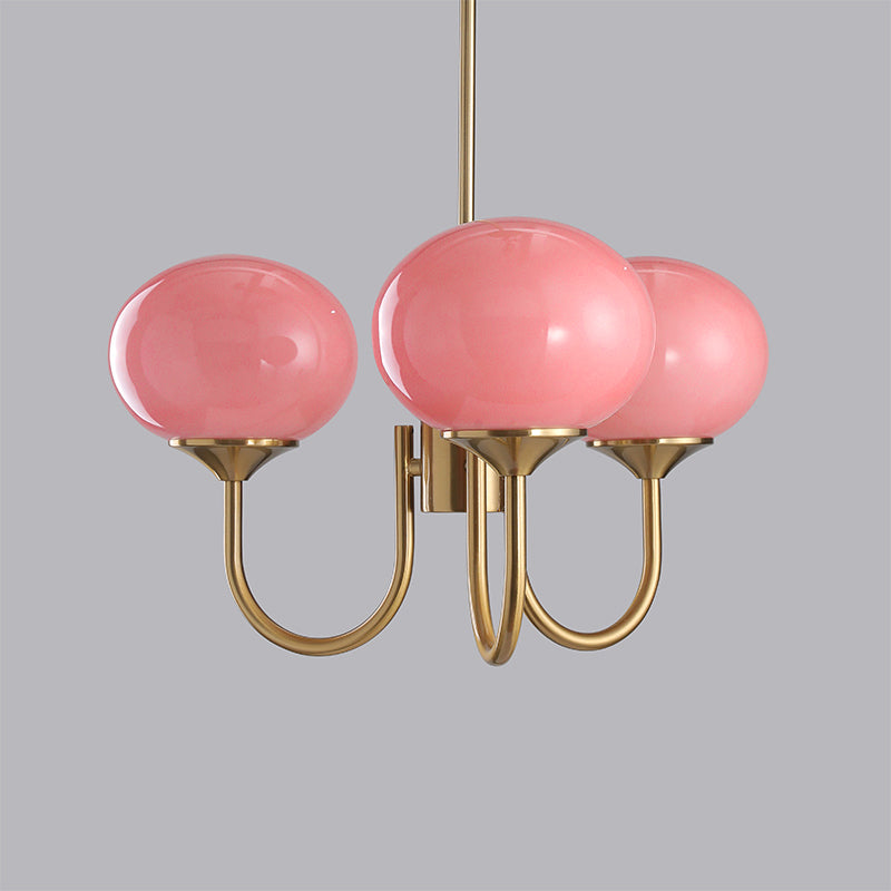 Multi-Globe Suspended Fixture Iron & Tinted Glass Shades E27 Socket for Kitchen Island Dining Area Living Space Bedroom Overhead Illuminatio