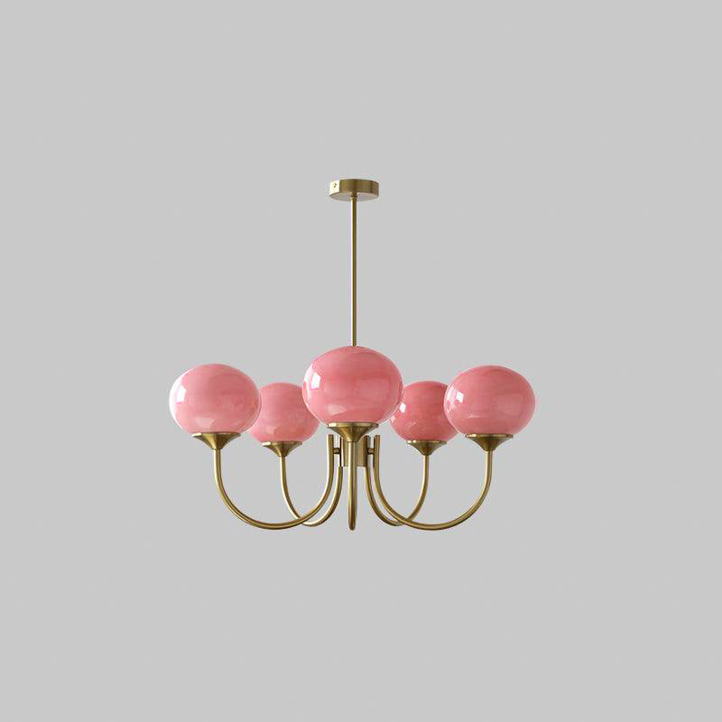 Multi-Globe Suspended Fixture Iron & Tinted Glass Shades E27 Socket for Kitchen Island Dining Area Living Space Bedroom Overhead Illuminatio