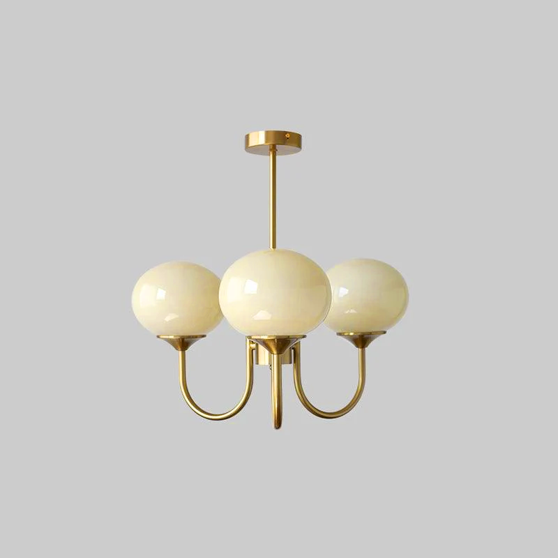 Multi-Head Pendant Chandelier with Colored Glass Shades 18-26 in Metallic Finish for Dining Room Bedroom Kitchen Island Overhead Lighting E2