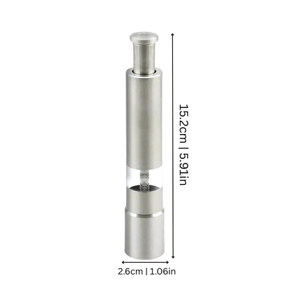Electric Salt and Pepper Mill Set – One-Hand Push-Button Grinder with Stainless Steel Mechanism for Kitchen, Dining, Grilling