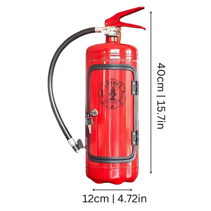 Repurposed Fire Extinguisher Mini Bar for Home Entertaining & Unique Decor | Industrial Style Drink Station